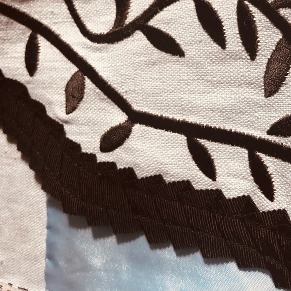 Linea Louis Dell’ Olio 💯 Linen Embroidered Lined Jacket Top Size 1X Blue… - Picture 10 of 14